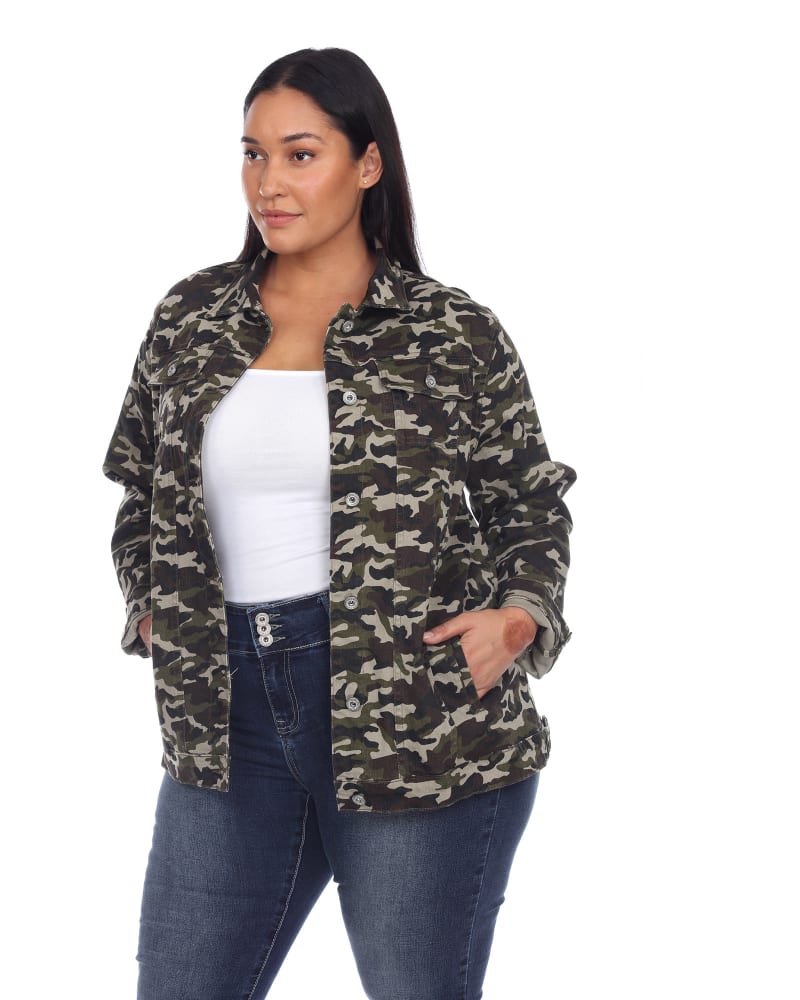 Camo Denim Jacket Green Army